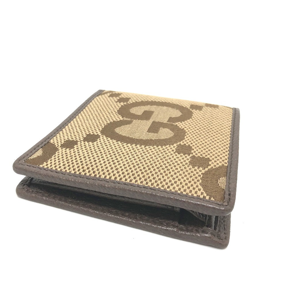GUCCI Folded wallet 699314 GG canvas beige GG jumbo Women Used