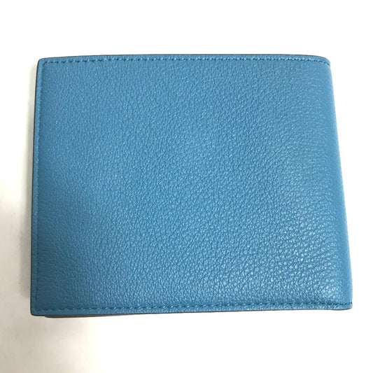 GUCCI Folded wallet 658681 leather blue logo Wallet mens Used