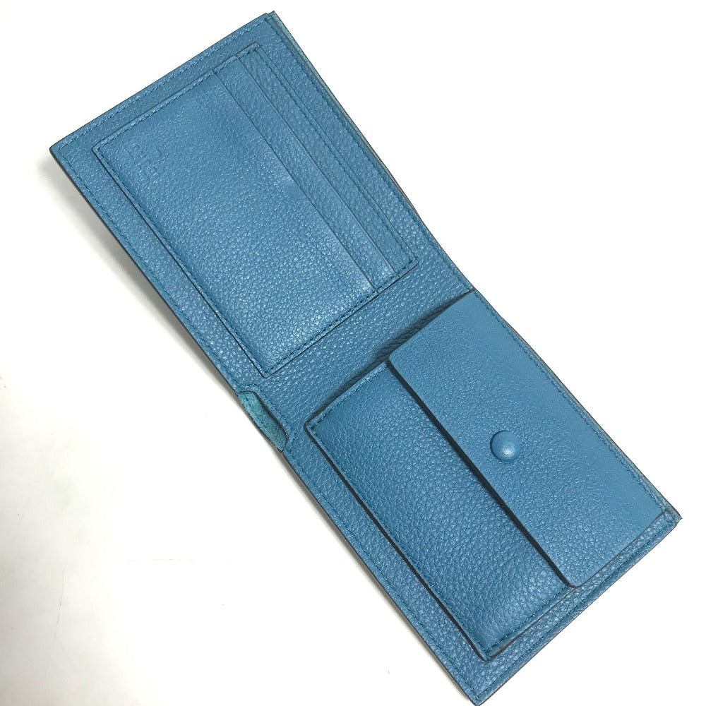 GUCCI Folded wallet 658681 leather blue logo Wallet mens Used