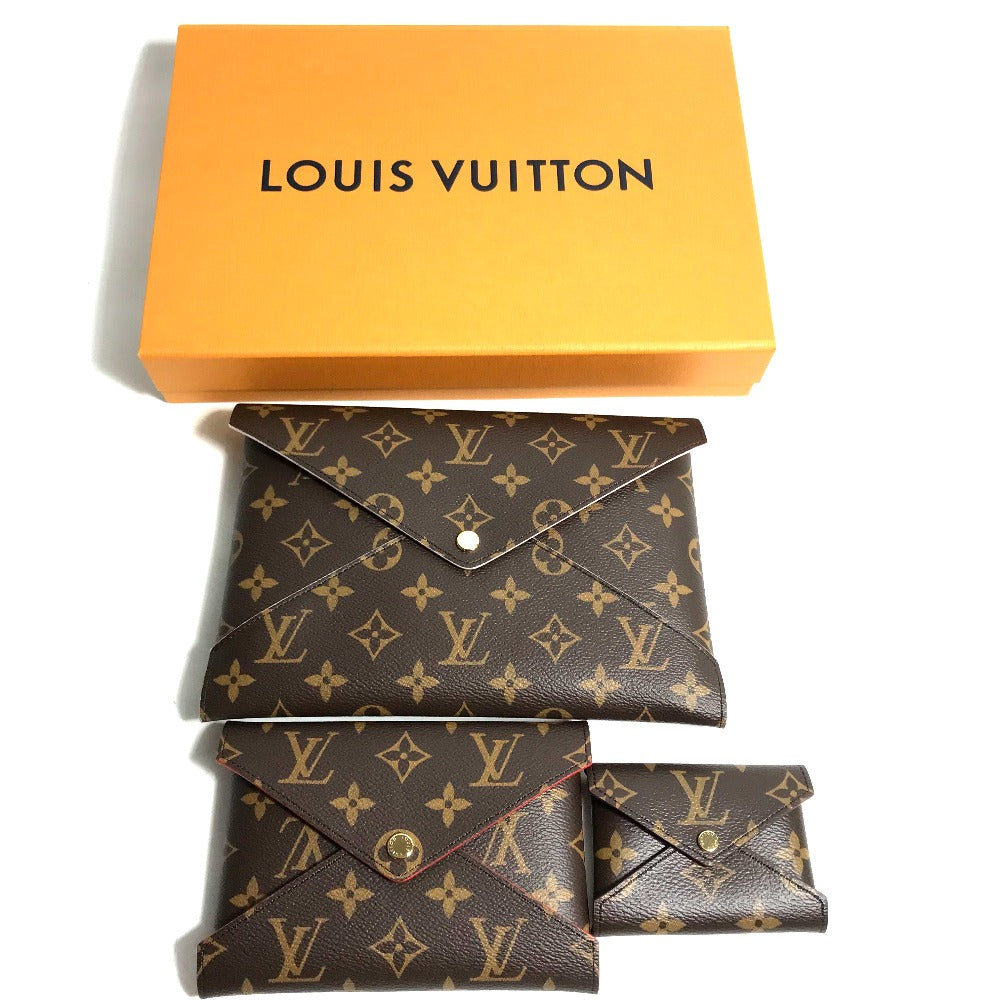 LOUIS VUITTON Clutch bag M62034 Monogram canvas Brown Monogram 3-piece set Pochette Kirigami