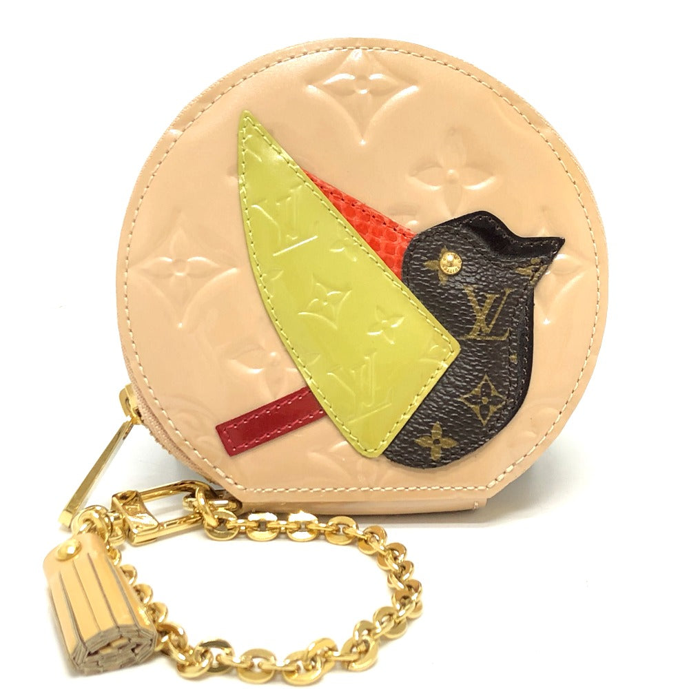 LOUIS VUITTON Coin case M91388 Monogram Vernis beige Monogram Vernis Portomonet Oiseau Women Used