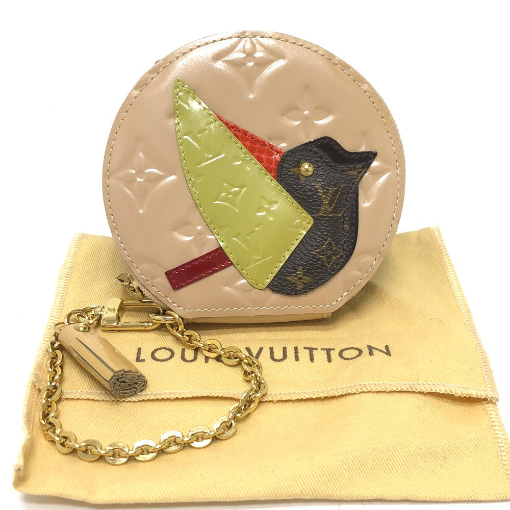 LOUIS VUITTON Coin case M91388 Monogram Vernis beige Monogram Vernis Portomonet Oiseau Women Used