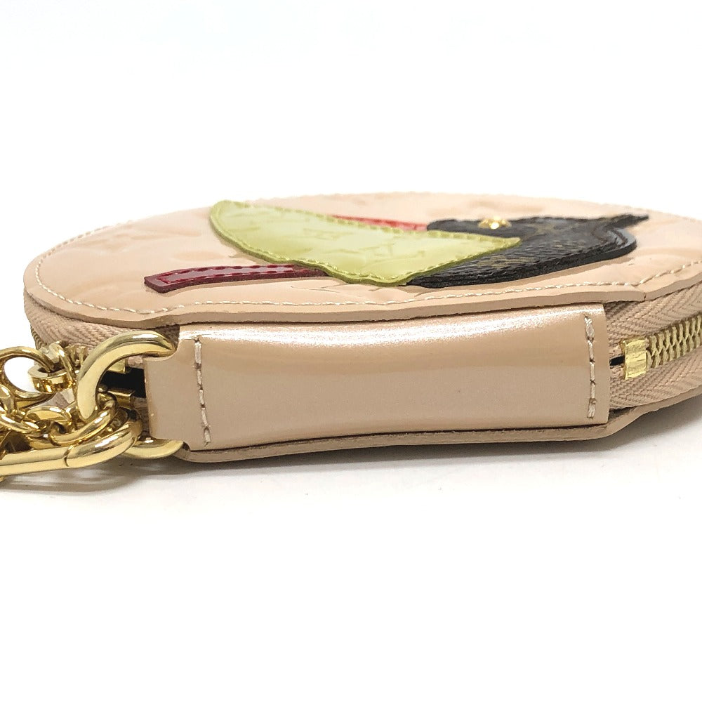 LOUIS VUITTON Coin case M91388 Monogram Vernis beige Monogram Vernis Portomonet Oiseau Women Used