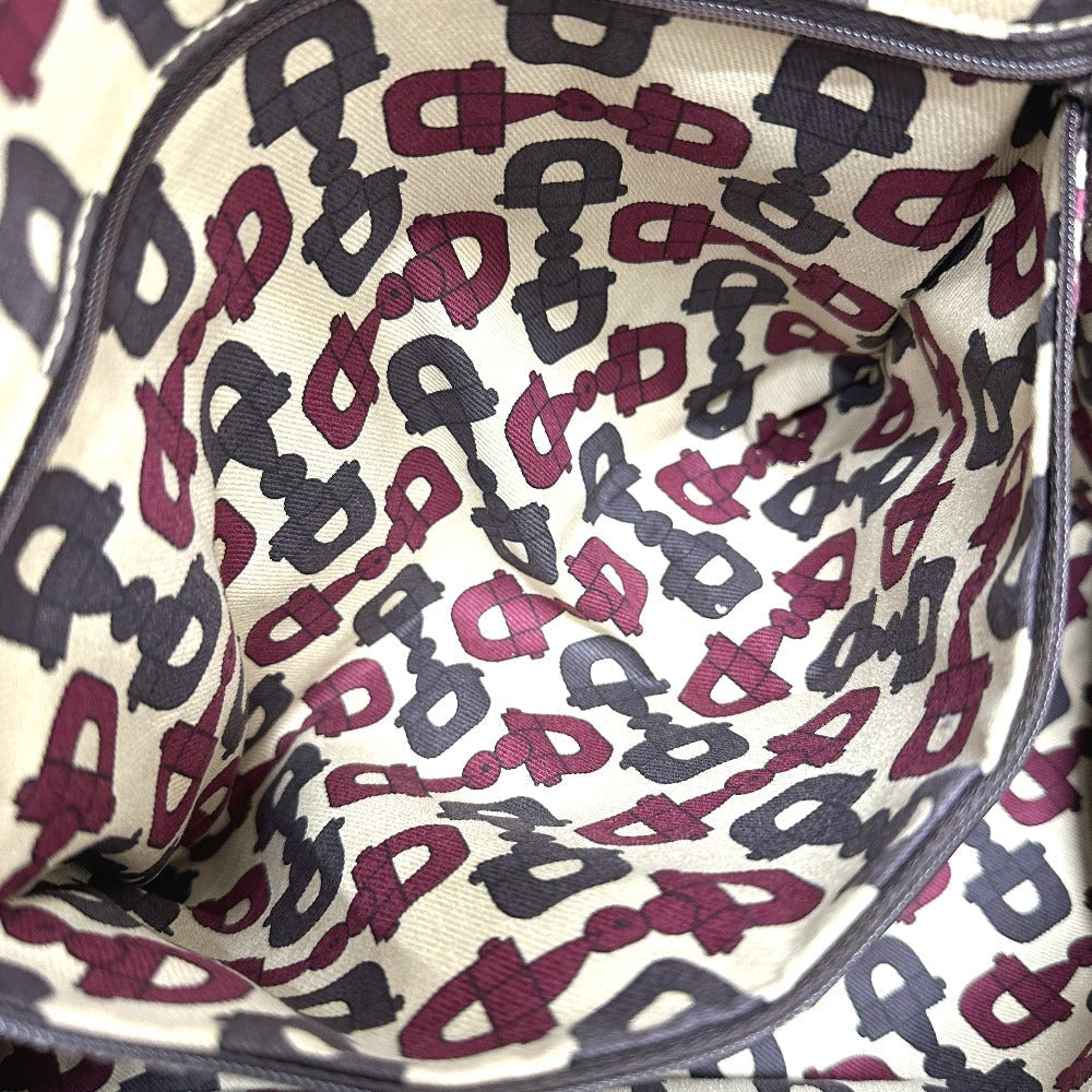 GUCCI Tote Bag 211944 leather Brown GG Sukey Women Used