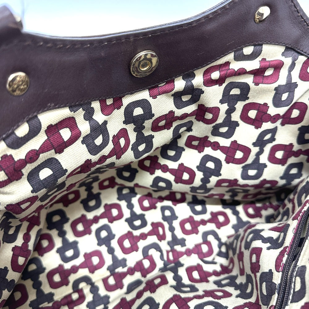 GUCCI Tote Bag 211944 leather Brown GG Sukey Women Used