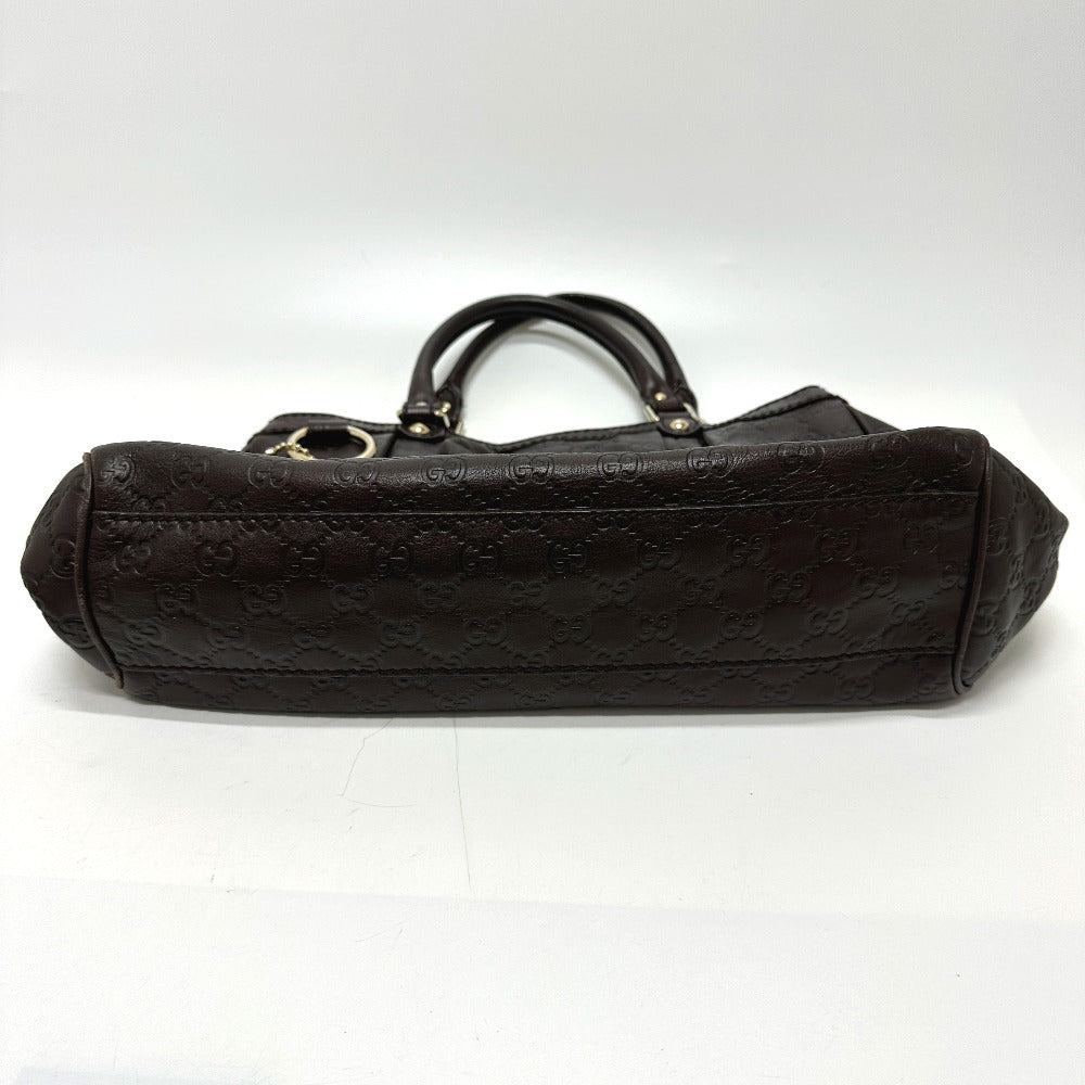 GUCCI Tote Bag 211944 leather Brown GG Sukey Women Used