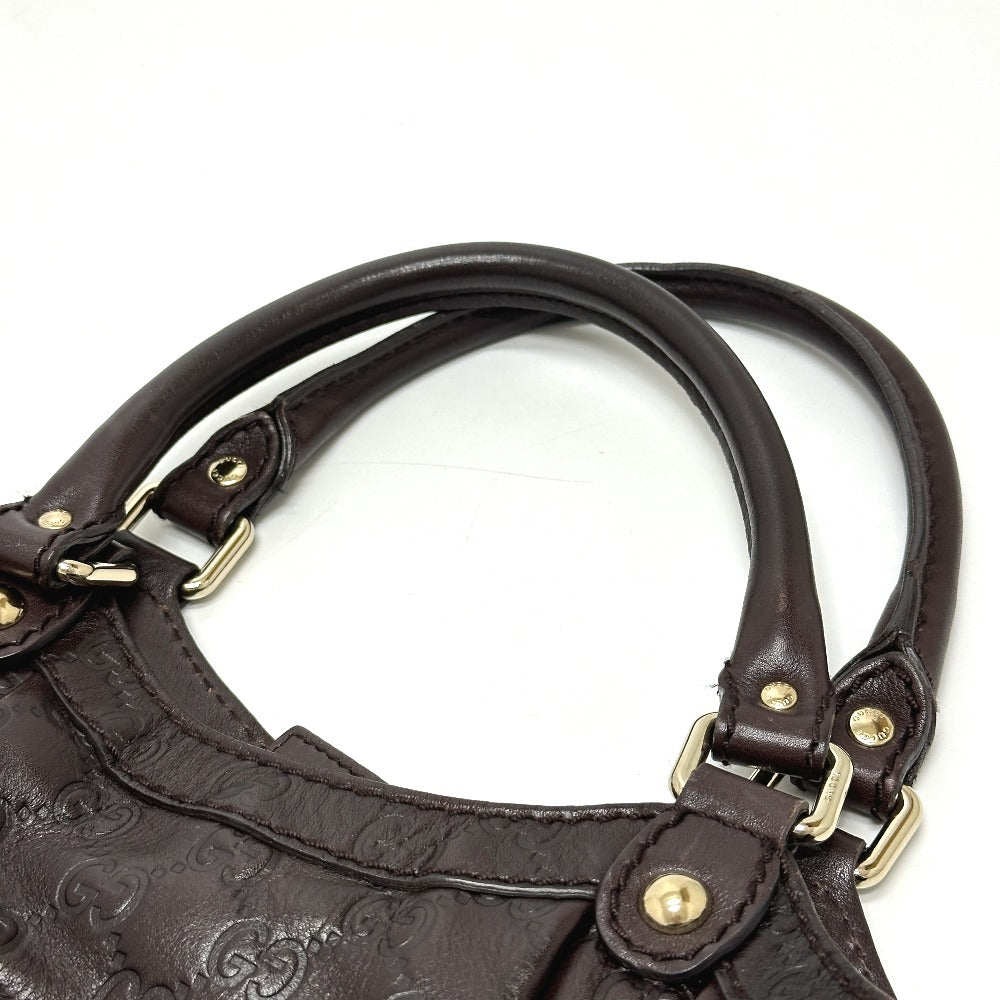 GUCCI Tote Bag 211944 leather Brown GG Sukey Women Used