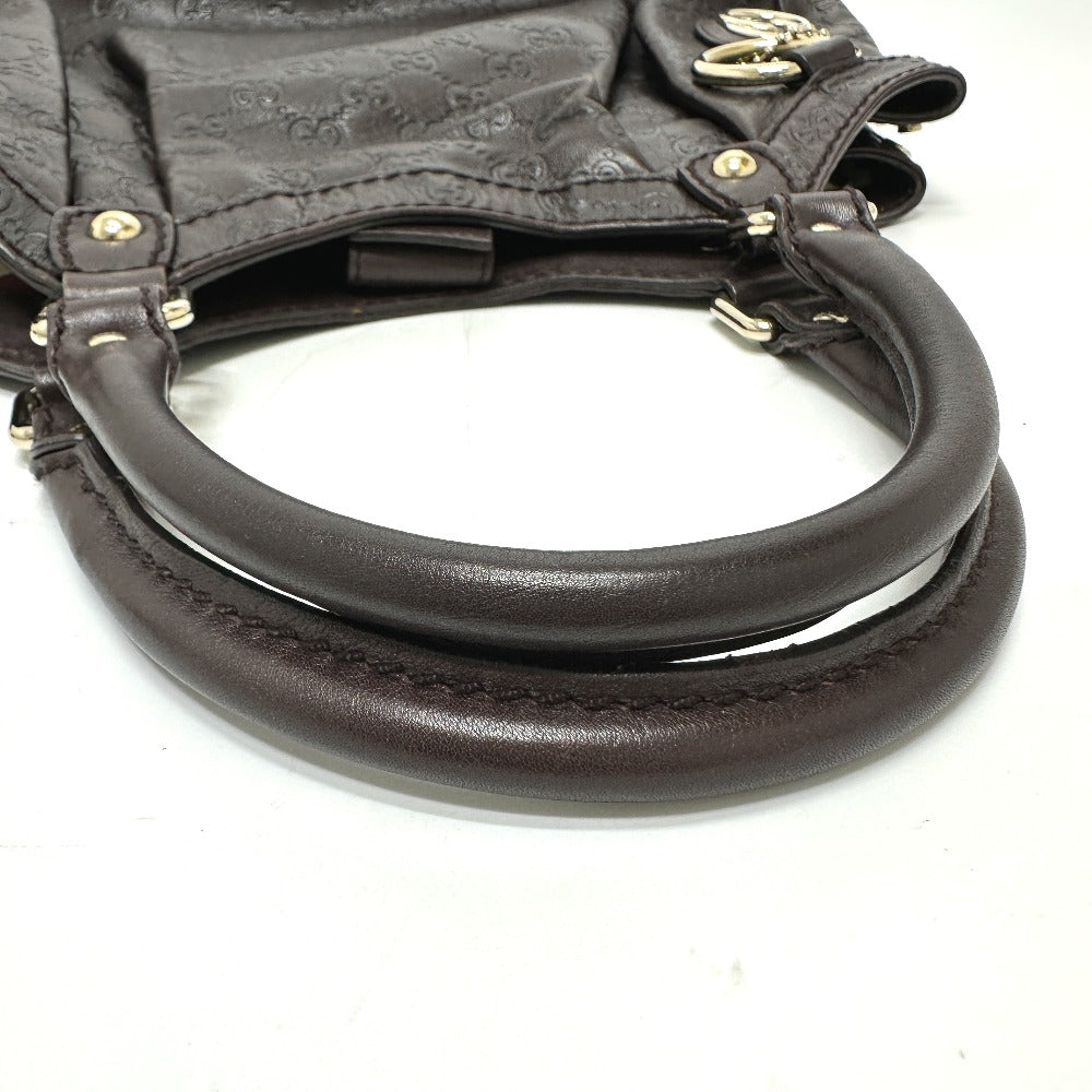 GUCCI Tote Bag 211944 leather Brown GG Sukey Women Used