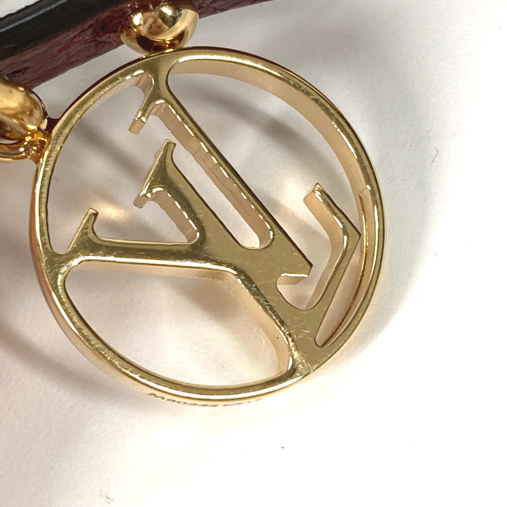 LOUIS VUITTON Bag charm M80244 leather Pink / White Fringe Monogram Flower Bijoux Sack Tassel