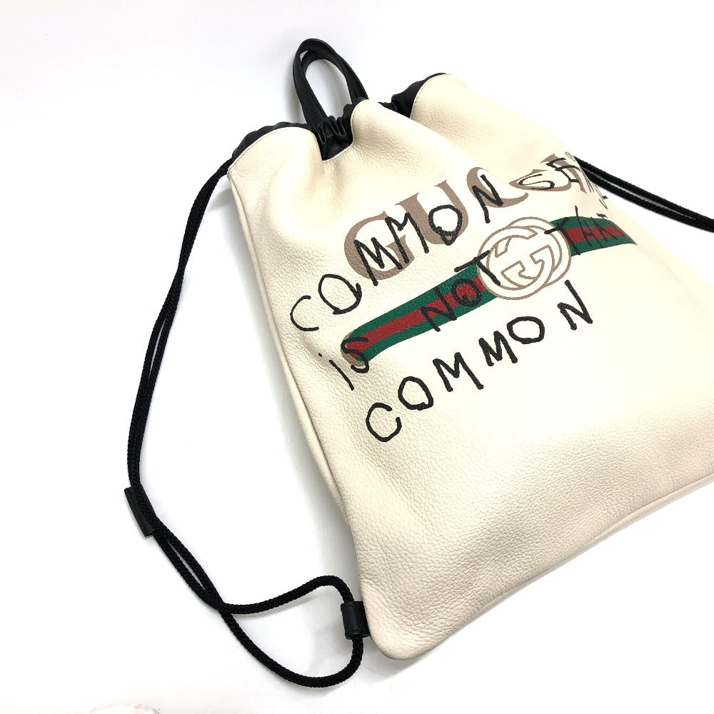 GUCCI Backpack 494053 leather White type Coco capitan Drawstring Women(Unisex) Used