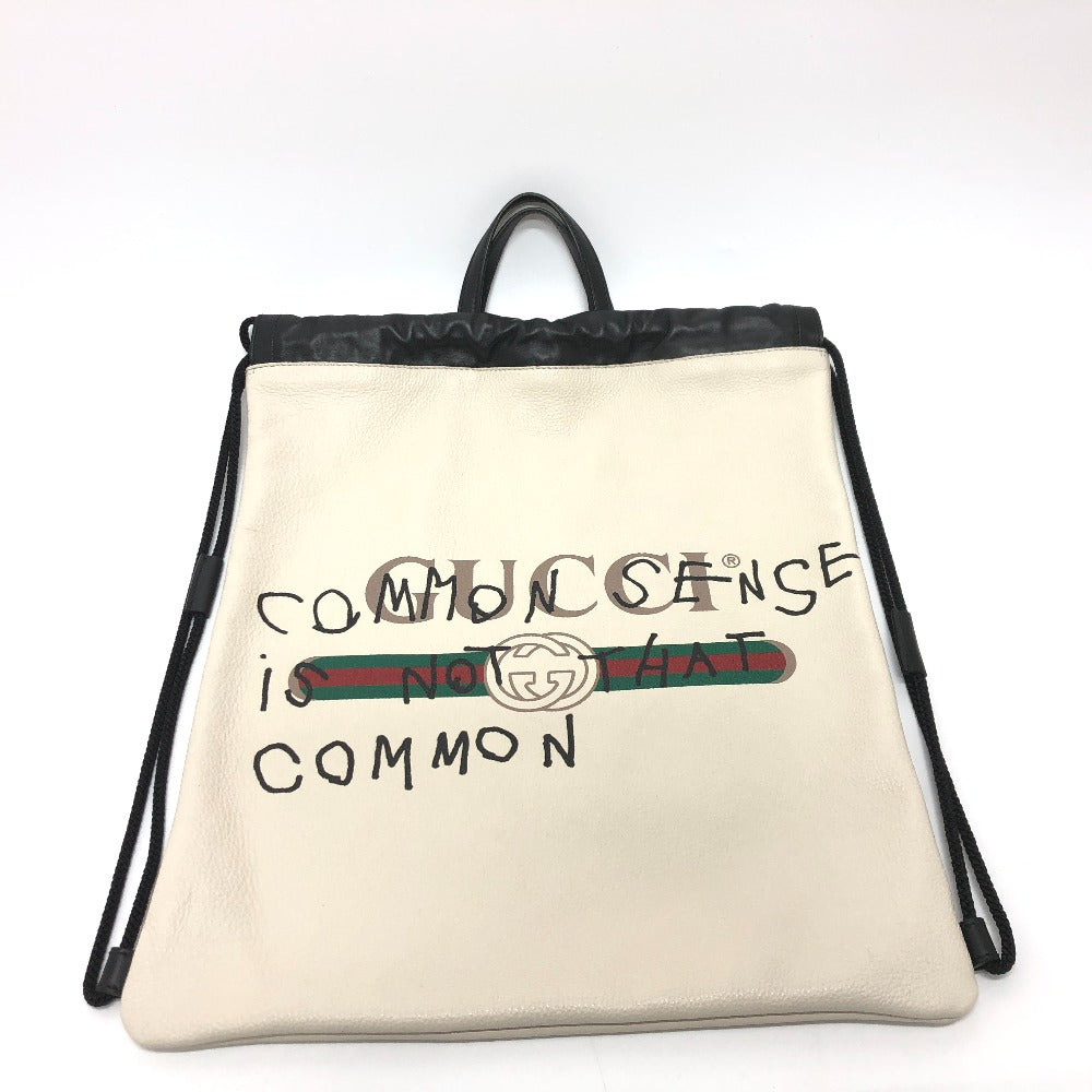 GUCCI Backpack 494053 leather White type Coco capitan Drawstring Women(Unisex) Used