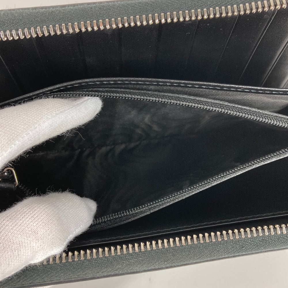 GUCCI Long Wallet Purse 625563 leather black GG embossed long wallet Travel case mens Used
