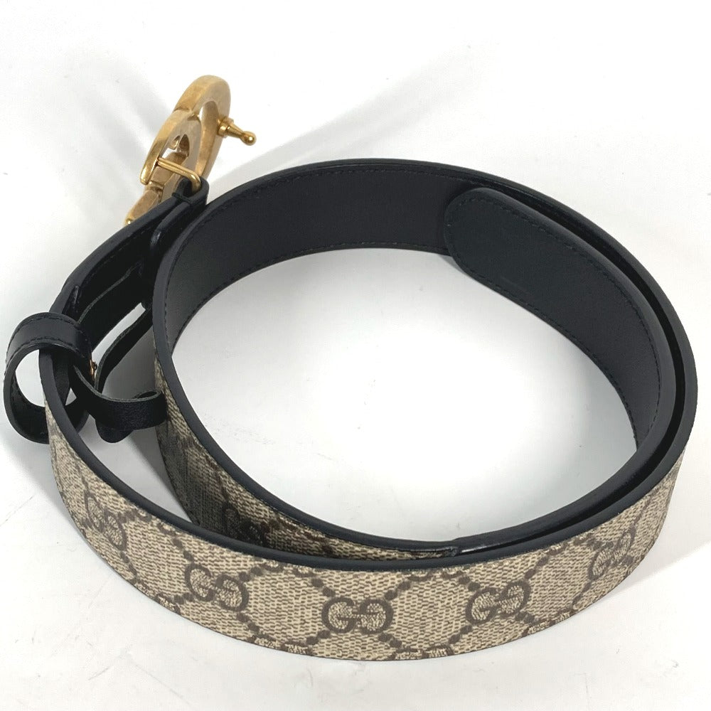 GUCCI belt 625839 GG Supreme Canvas beige Double G buckle Women 70 Used