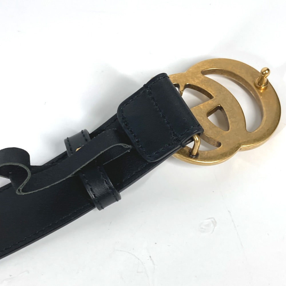 GUCCI belt 625839 GG Supreme Canvas beige Double G buckle Women 70 Used