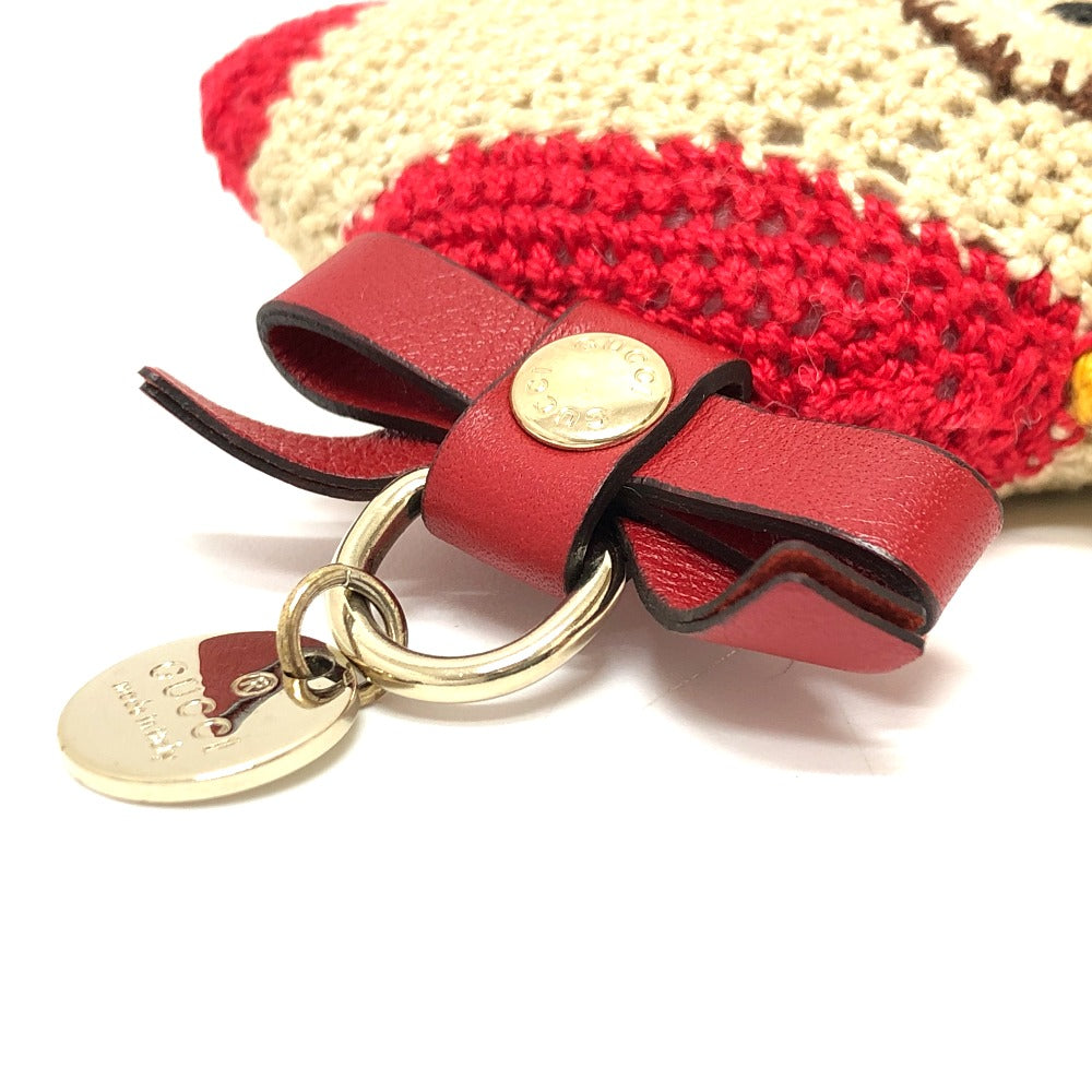 GUCCI Bag charm knit beige Chicken