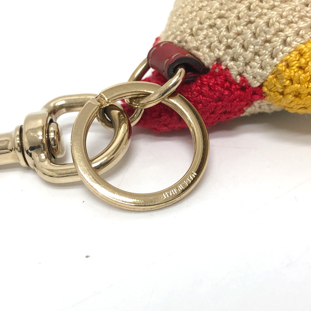 GUCCI Bag charm knit beige Chicken