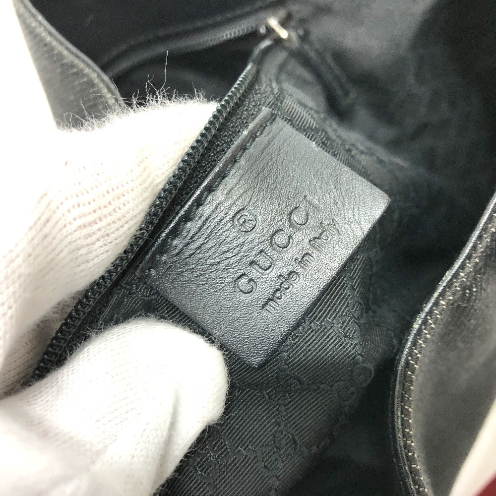 GUCCI Handbag 73983 canvas black Sherry line Webbing Women Used
