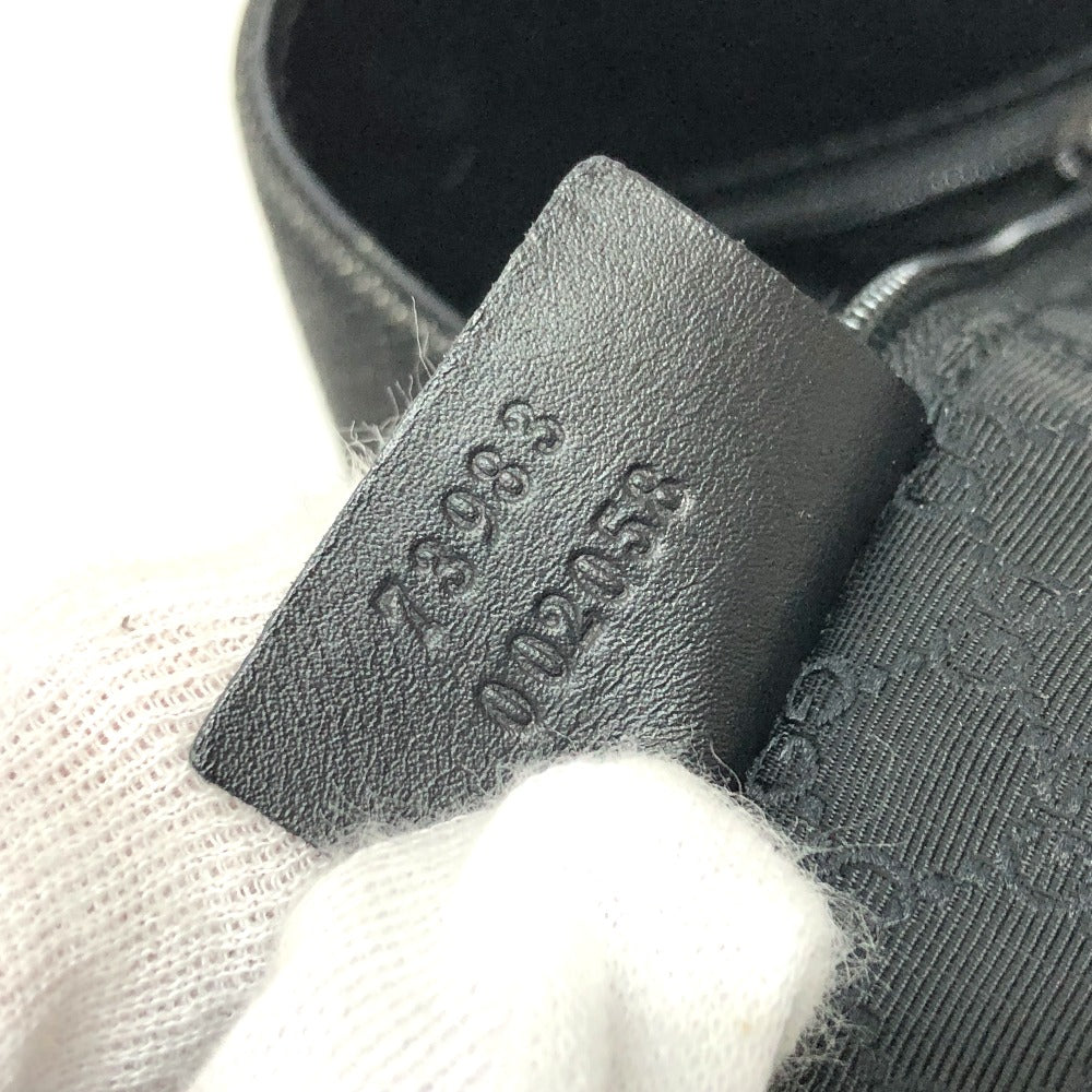 GUCCI Handbag 73983 canvas black Sherry line Webbing Women Used