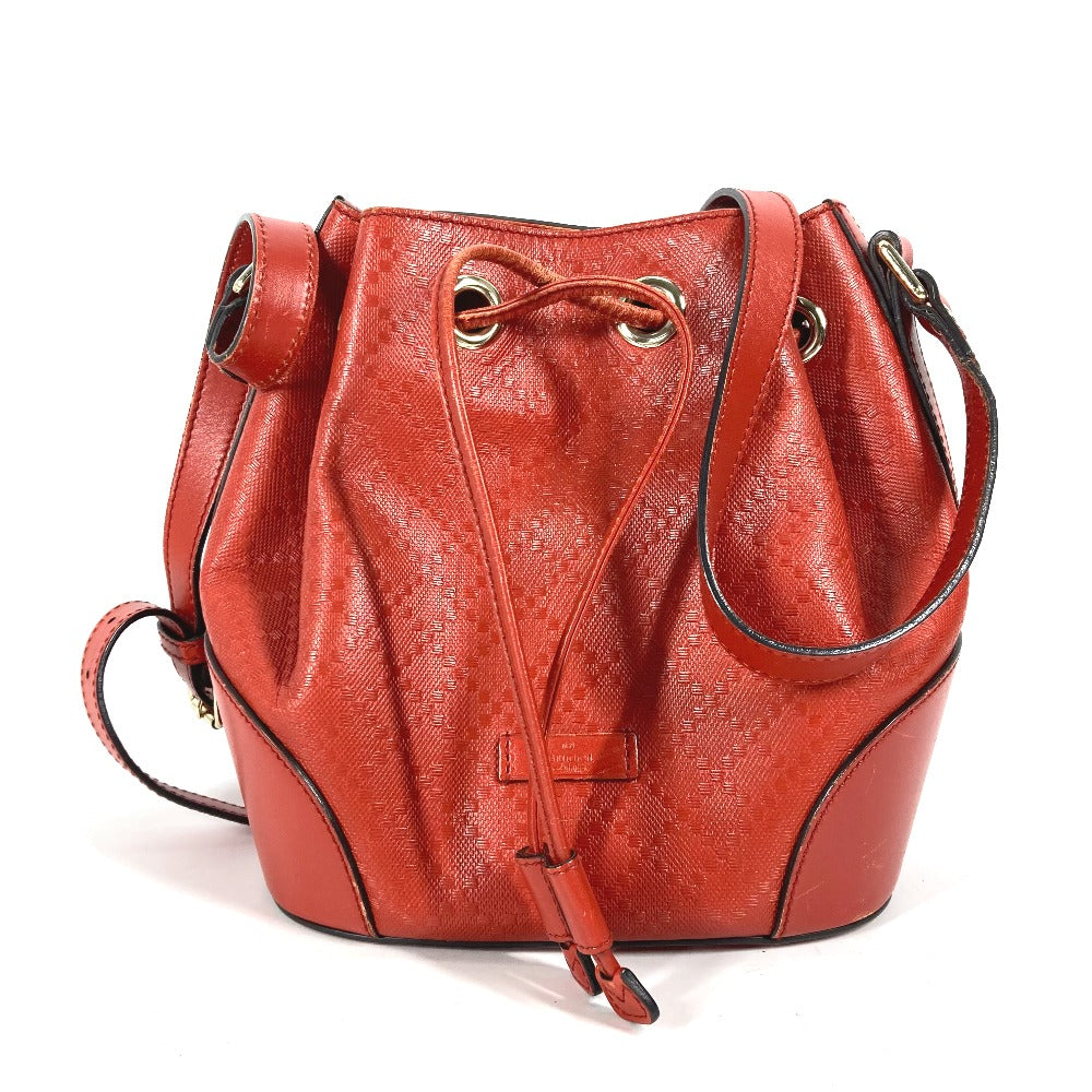 GUCCI Shoulder Bag 354229 leather Orange type purse Diamante Women Used
