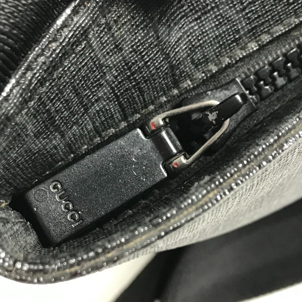 GUCCI Shoulder Bag 162904 GG Supreme Canvas black GG Supreme flat mens Used