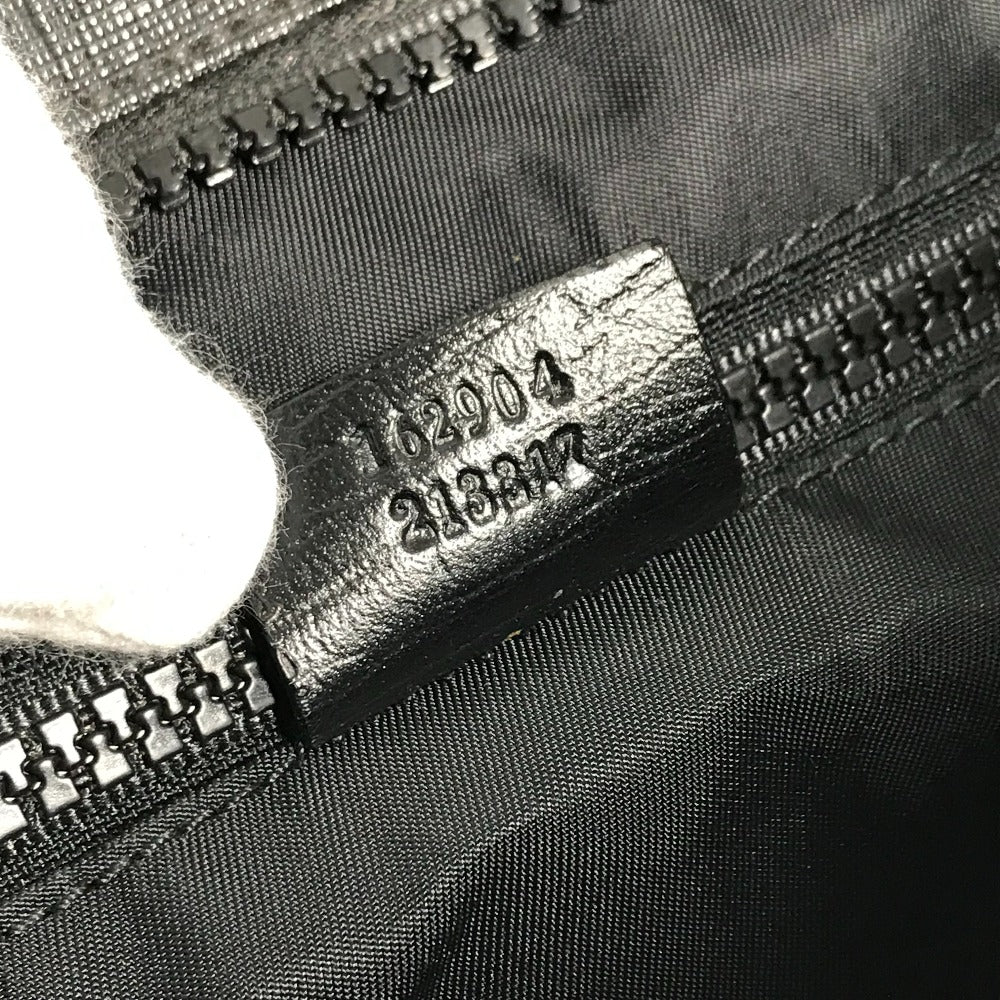 GUCCI Shoulder Bag 162904 GG Supreme Canvas black GG Supreme flat mens Used
