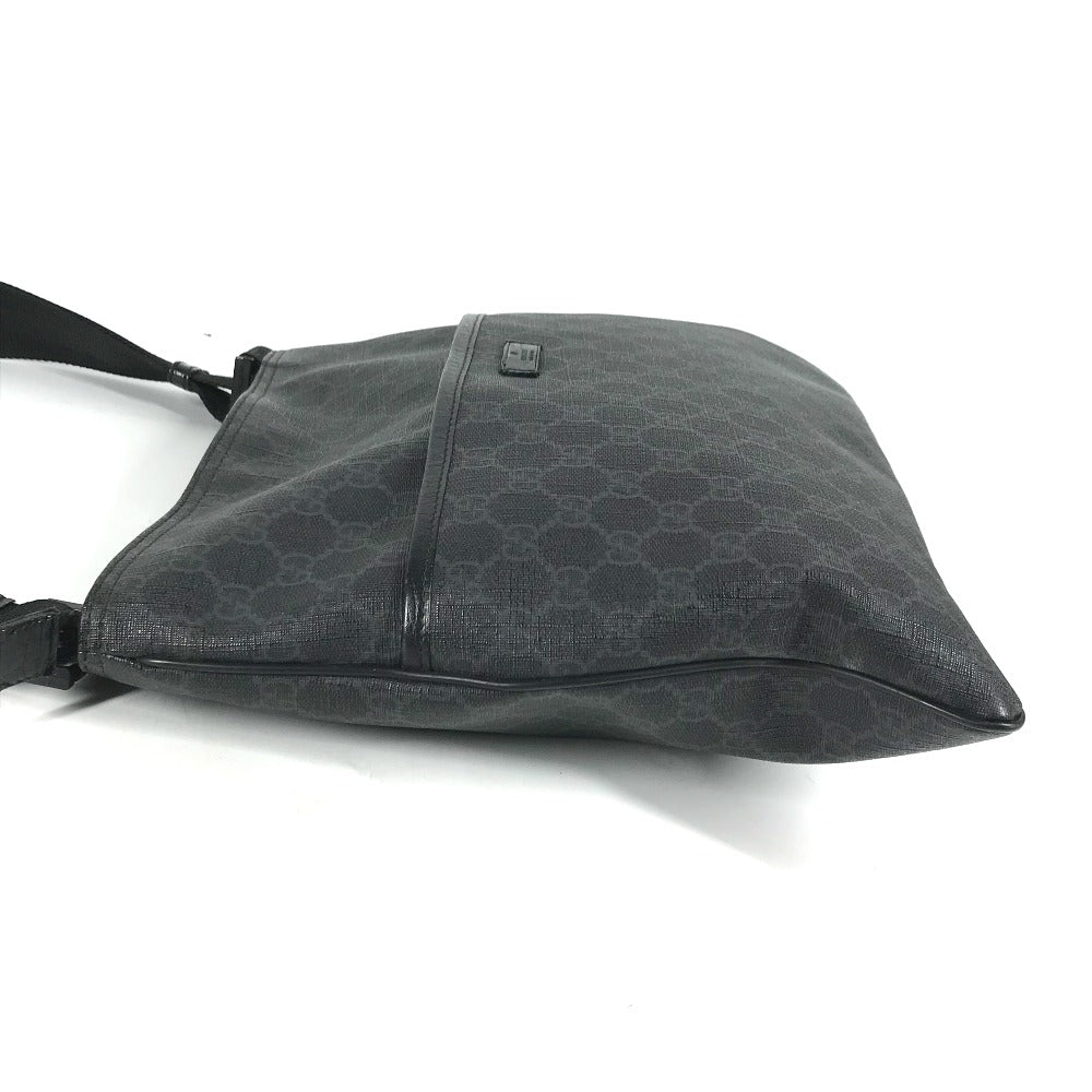 GUCCI Shoulder Bag 162904 GG Supreme Canvas black GG Supreme flat mens Used