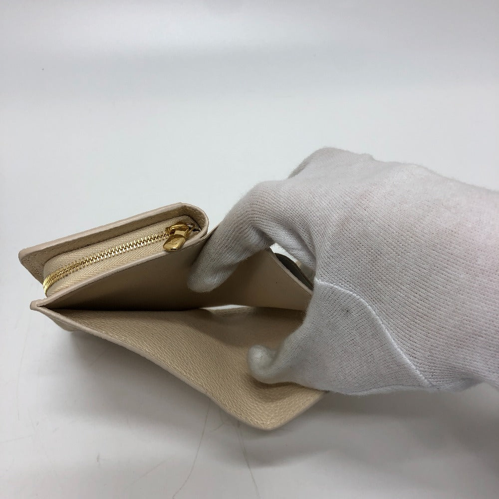 LOUIS VUITTON Folded wallet M81927 Monogram Ann Platt Leather beige Monogram Ann Platt Portefeuille Clare