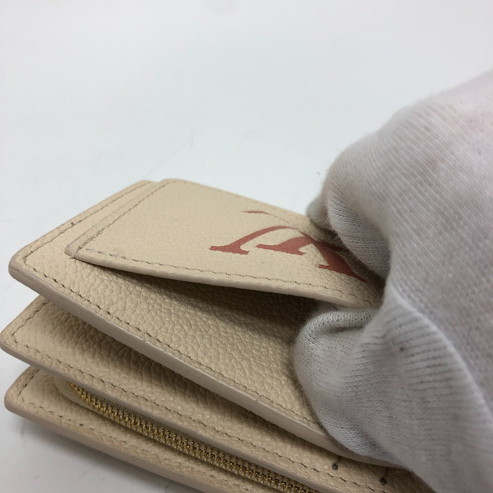 LOUIS VUITTON Folded wallet M81927 Monogram Ann Platt Leather beige Monogram Ann Platt Portefeuille Clare