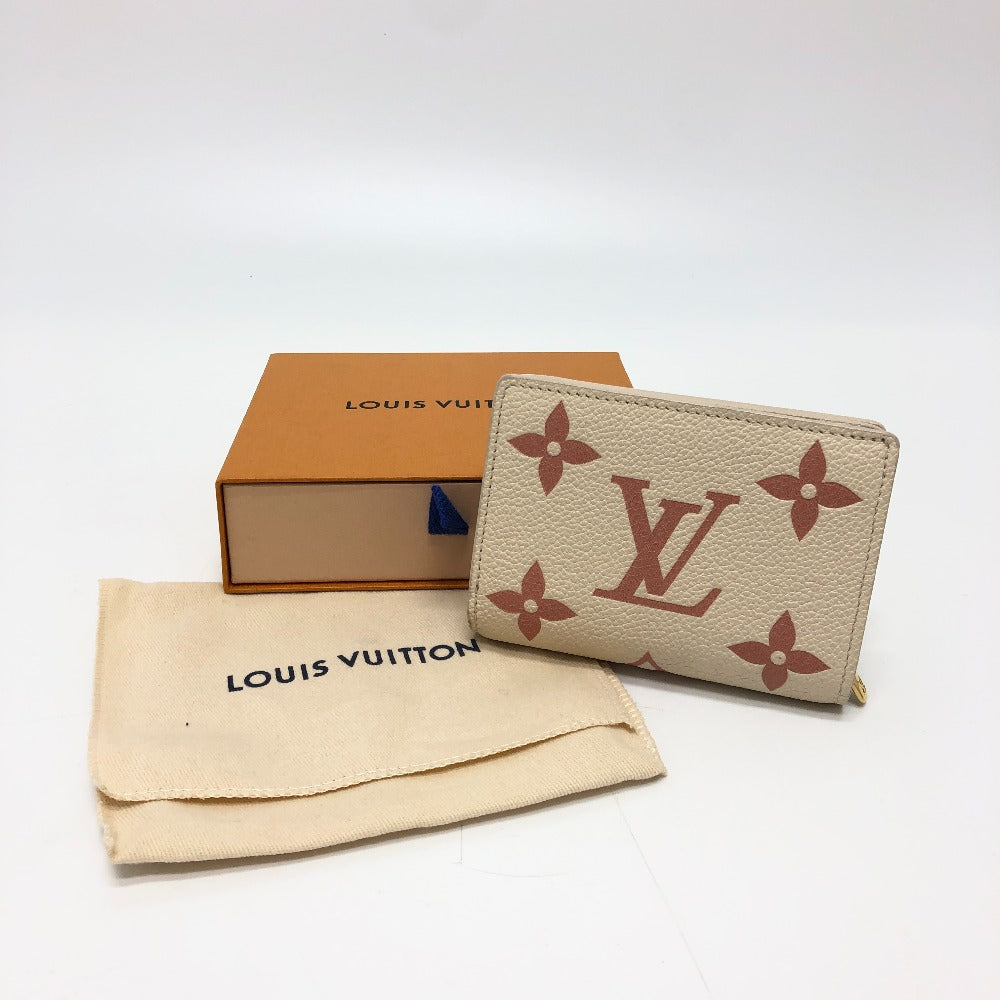 LOUIS VUITTON Folded wallet M81927 Monogram Ann Platt Leather beige Monogram Ann Platt Portefeuille Clare
