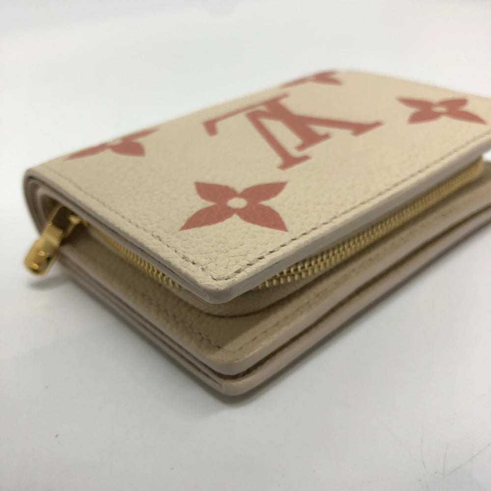 LOUIS VUITTON Folded wallet M81927 Monogram Ann Platt Leather beige Monogram Ann Platt Portefeuille Clare
