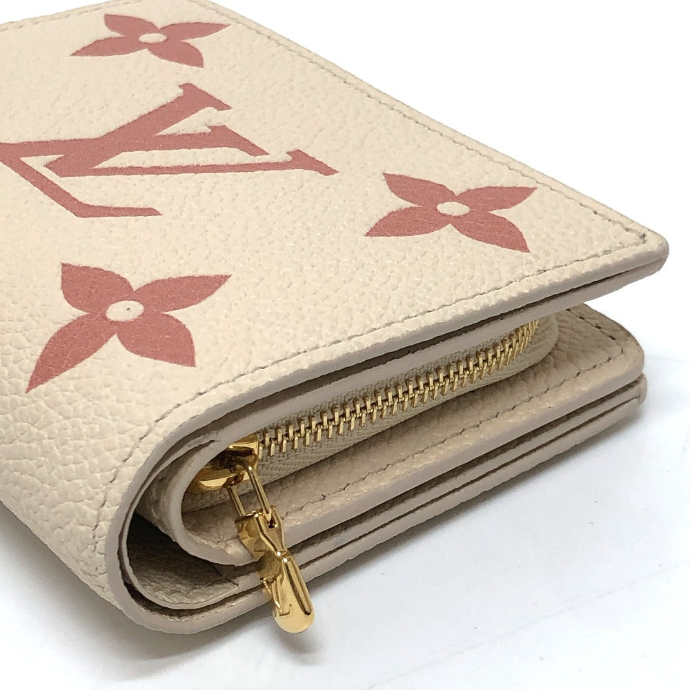 LOUIS VUITTON Folded wallet M81927 Monogram Ann Platt Leather beige Monogram Ann Platt Portefeuille Clare