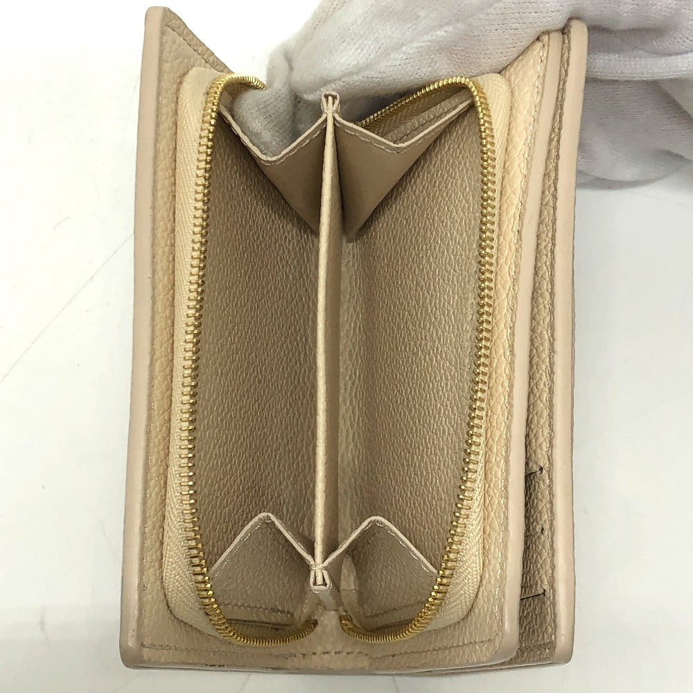 LOUIS VUITTON Folded wallet M81927 Monogram Ann Platt Leather beige Monogram Ann Platt Portefeuille Clare