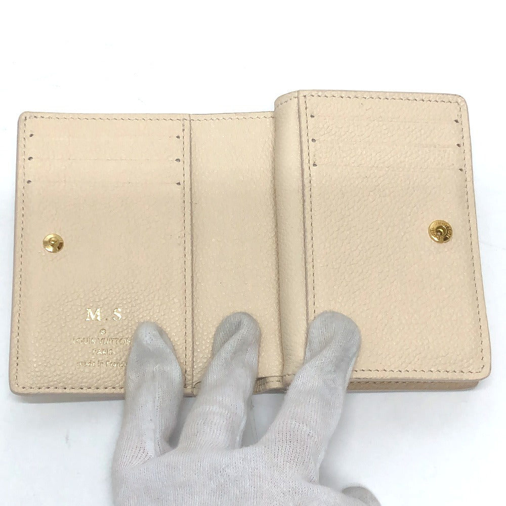 LOUIS VUITTON Folded wallet M81927 Monogram Ann Platt Leather beige Monogram Ann Platt Portefeuille Clare