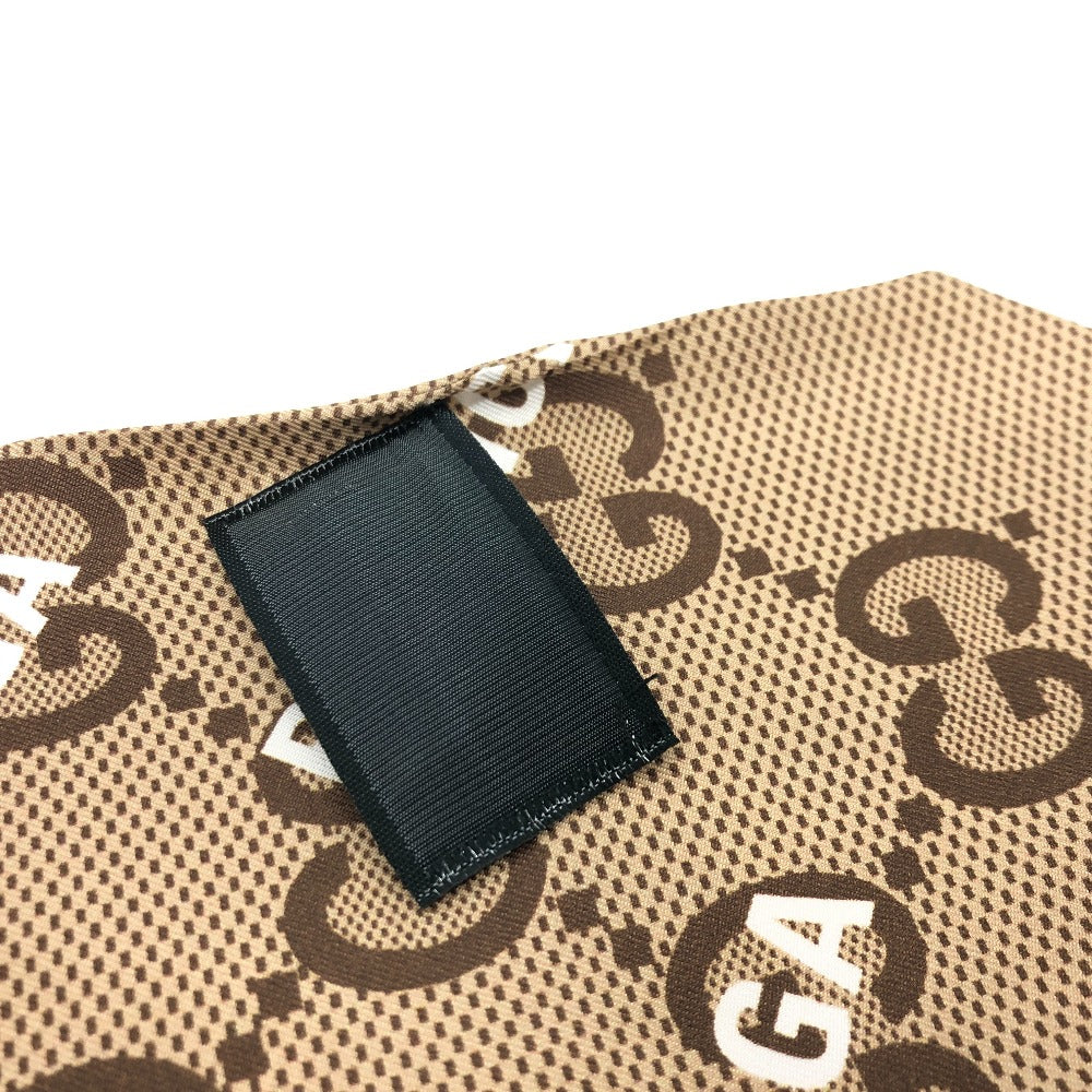 GUCCI scarf 676777 silk beige Maxi GG neck bow The Hacker Project Neck Bow Women Used