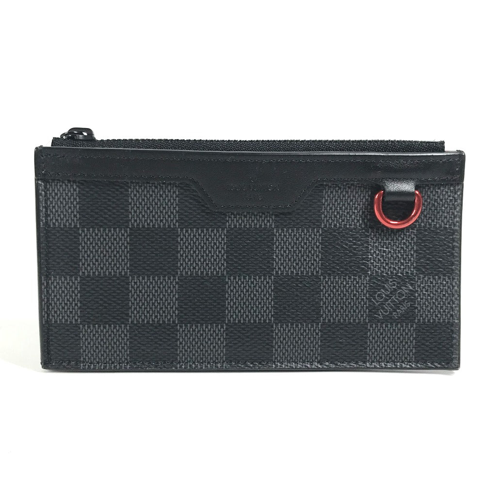 LOUIS VUITTON Coin case N60354 Damier Grafitto Canvas black Damier Grafitte Utility coin card holder