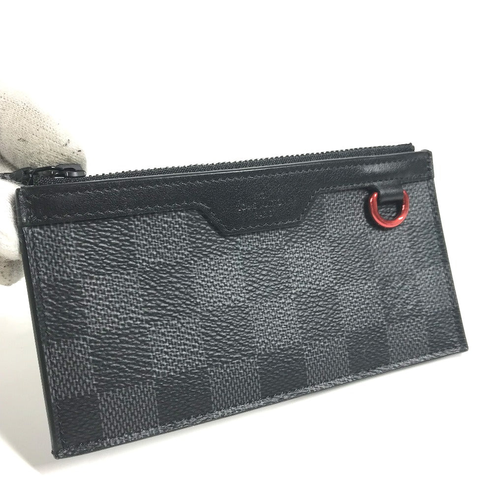 LOUIS VUITTON Coin case N60354 Damier Grafitto Canvas black Damier Grafitte Utility coin card holder