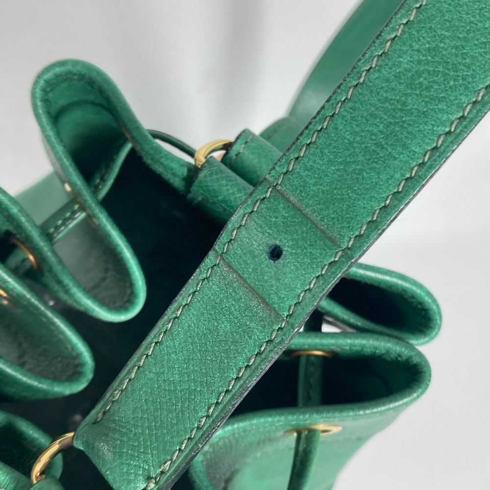 HERMES Shoulder Bag Courchevel green Drawstring Bag Crossbody Market GM Women Used