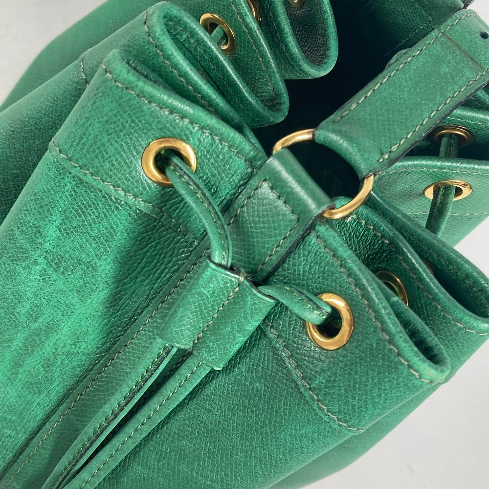 HERMES Shoulder Bag Courchevel green Drawstring Bag Crossbody Market GM Women Used