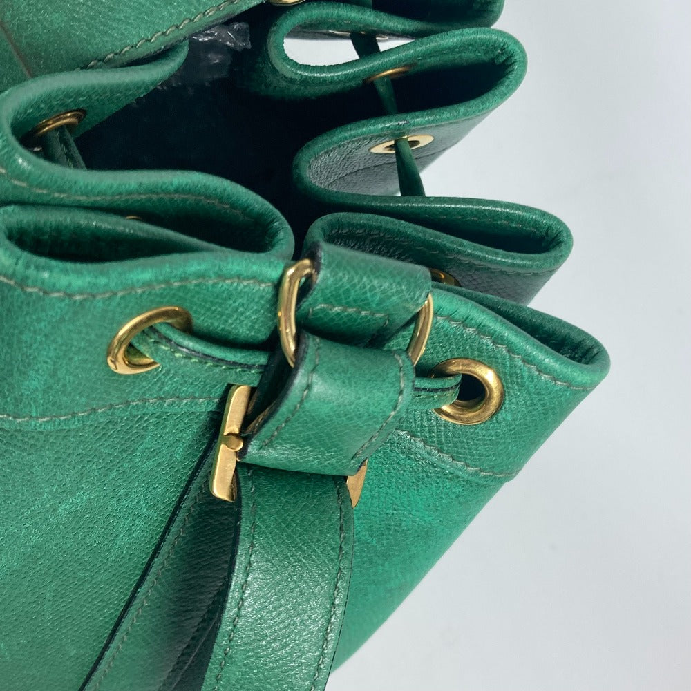 HERMES Shoulder Bag Courchevel green Drawstring Bag Crossbody Market GM Women Used