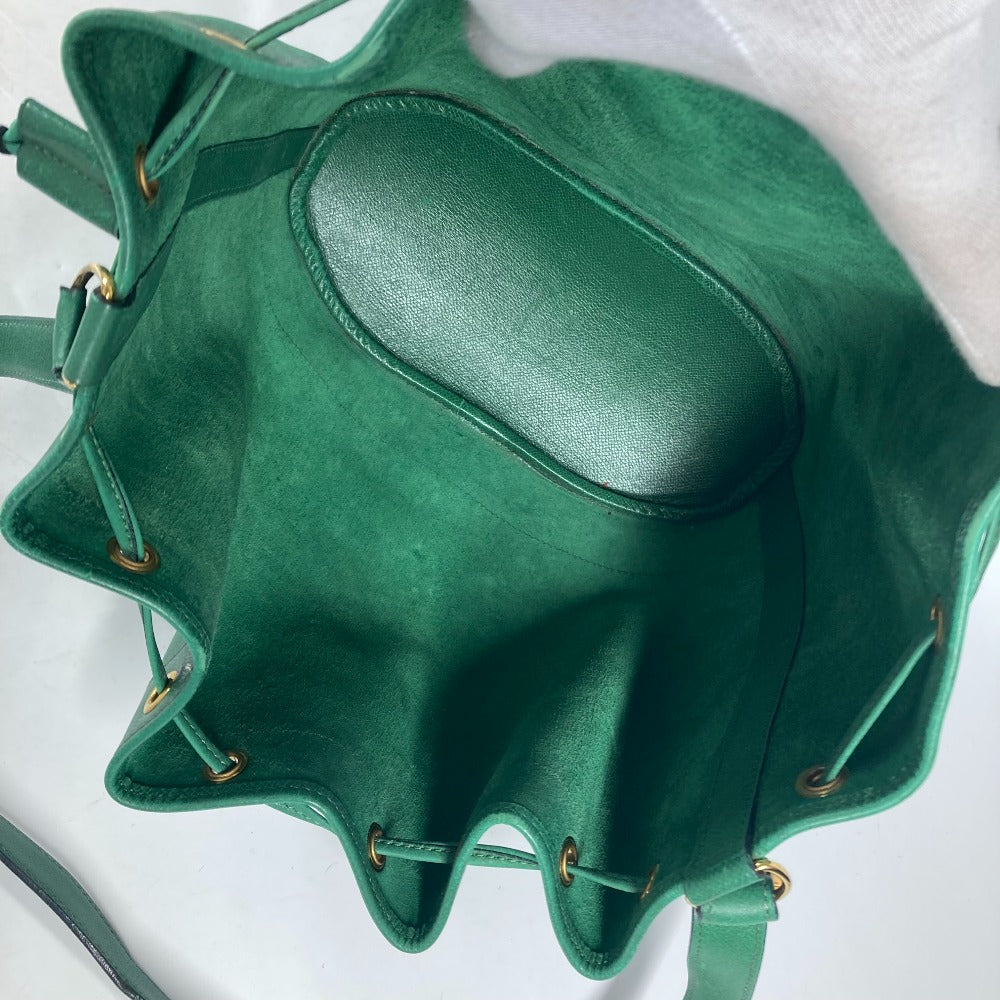 HERMES Shoulder Bag Courchevel green Drawstring Bag Crossbody Market GM Women Used