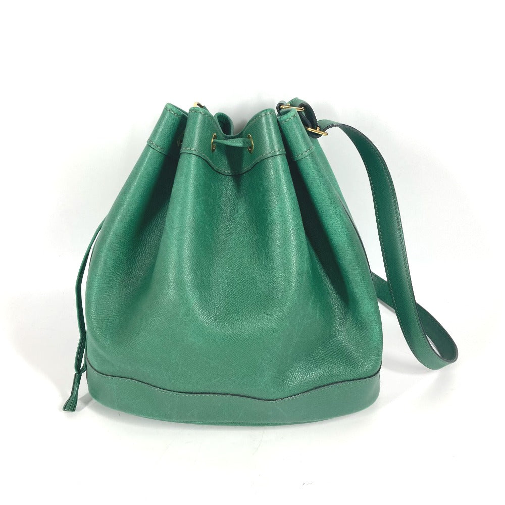 HERMES Shoulder Bag Courchevel green Drawstring Bag Crossbody Market GM Women Used