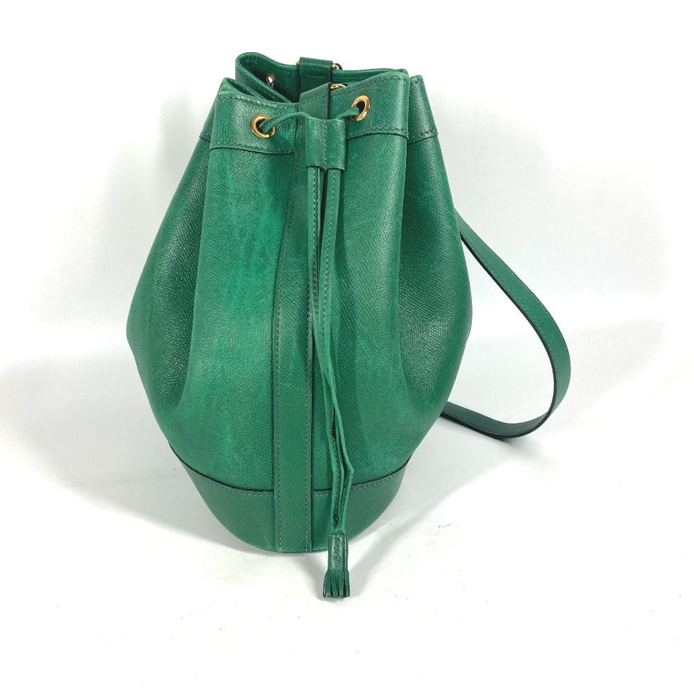 HERMES Shoulder Bag Courchevel green Drawstring Bag Crossbody Market GM Women Used