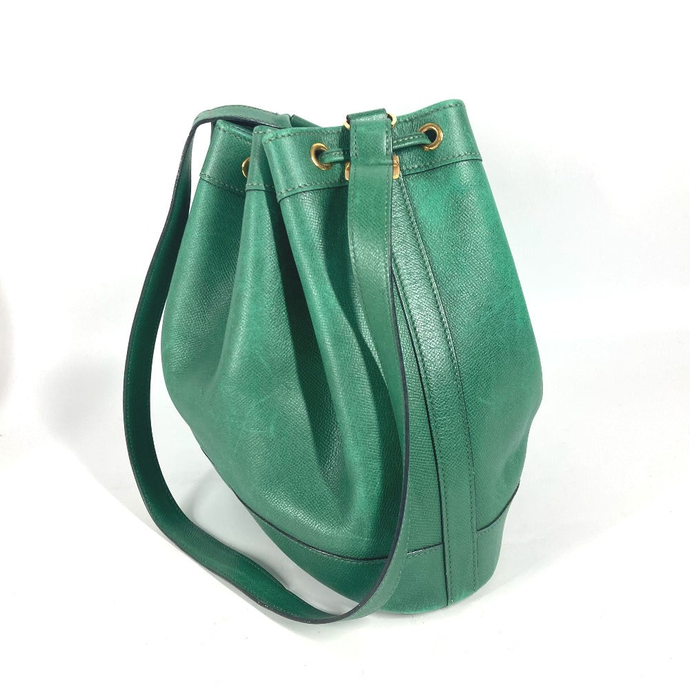 HERMES Shoulder Bag Courchevel green Drawstring Bag Crossbody Market GM Women Used