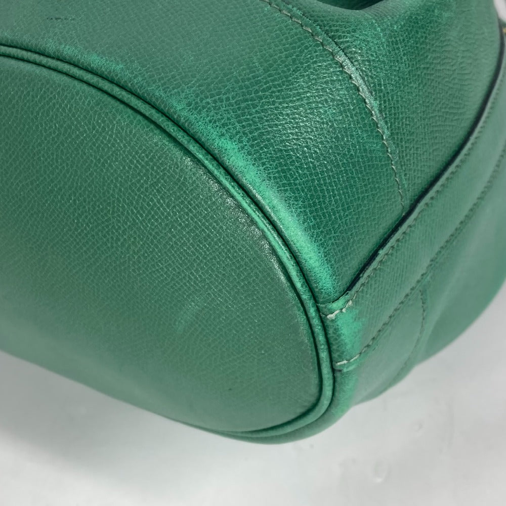 HERMES Shoulder Bag Courchevel green Drawstring Bag Crossbody Market GM Women Used