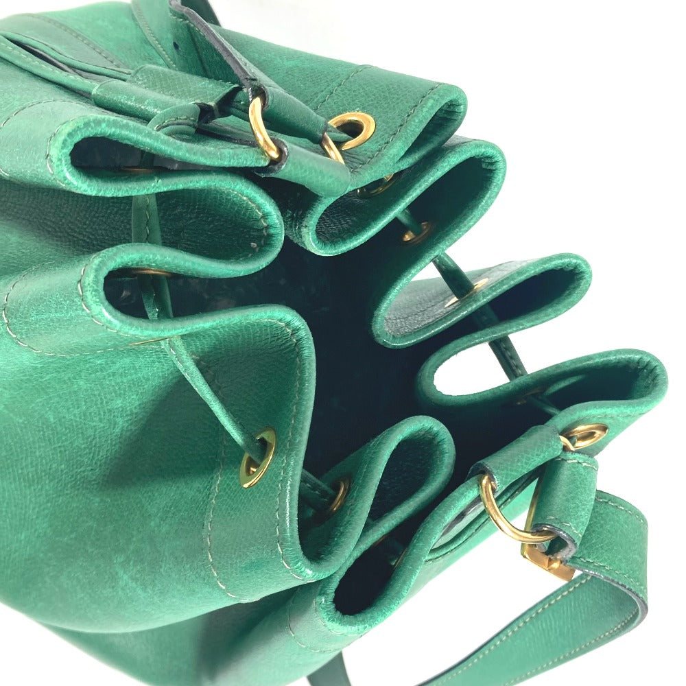HERMES Shoulder Bag Courchevel green Drawstring Bag Crossbody Market GM Women Used