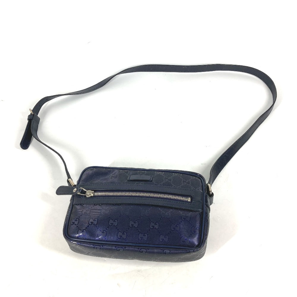 GUCCI Shoulder Bag 201447 GG Imprime, Leather blue GG implementation mens Used