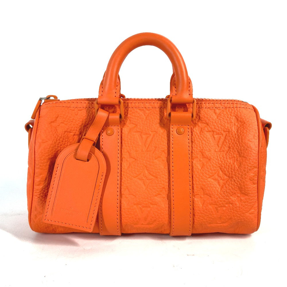 LOUIS VUITTON Handbag M20930 Taurillon Clemence Leather Orange Monogram Keepall  bandouliere25