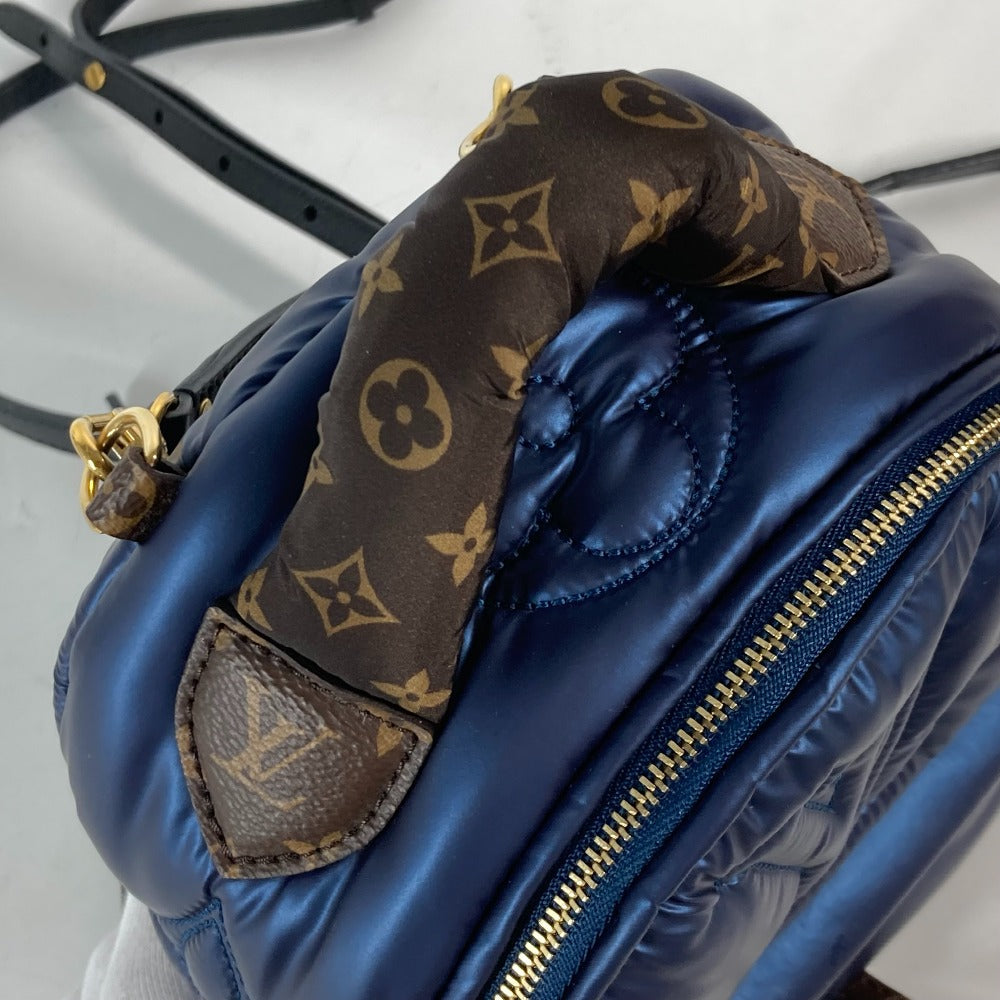 LOUIS VUITTON Backpack M21060 Nylon, Monogram Canvas Navy monogram palm springs Backpack MINI
