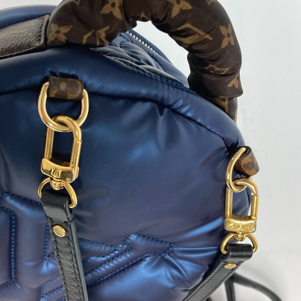 LOUIS VUITTON Backpack M21060 Nylon, Monogram Canvas Navy monogram palm springs Backpack MINI