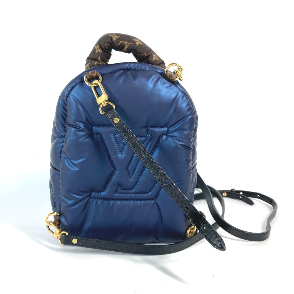LOUIS VUITTON Backpack M21060 Nylon, Monogram Canvas Navy monogram palm springs Backpack MINI